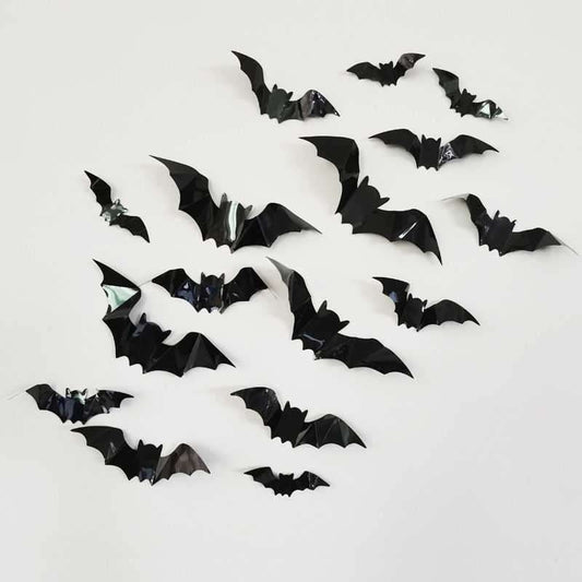 3D Bat Decals, Bat Sticker Set, Decorative Wall Art - available at Sparq Mart