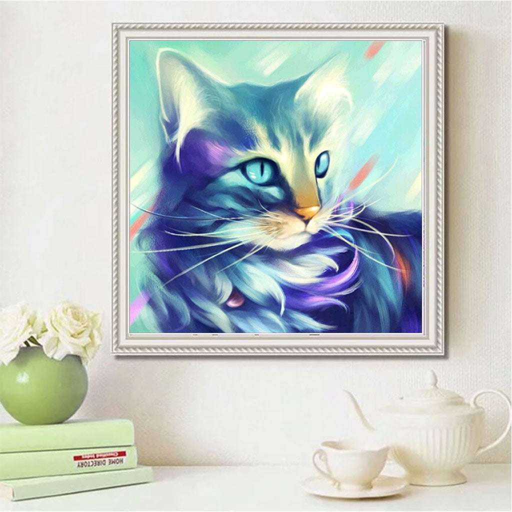 Diamond Painting Kit Cute Cat Craft 5D Painting Set - available at Sparq Mart