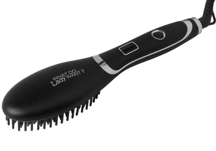 Ceramic Hair Straightening Brush, Salon-Quality Results, Sleek Hair - available at Sparq Mart