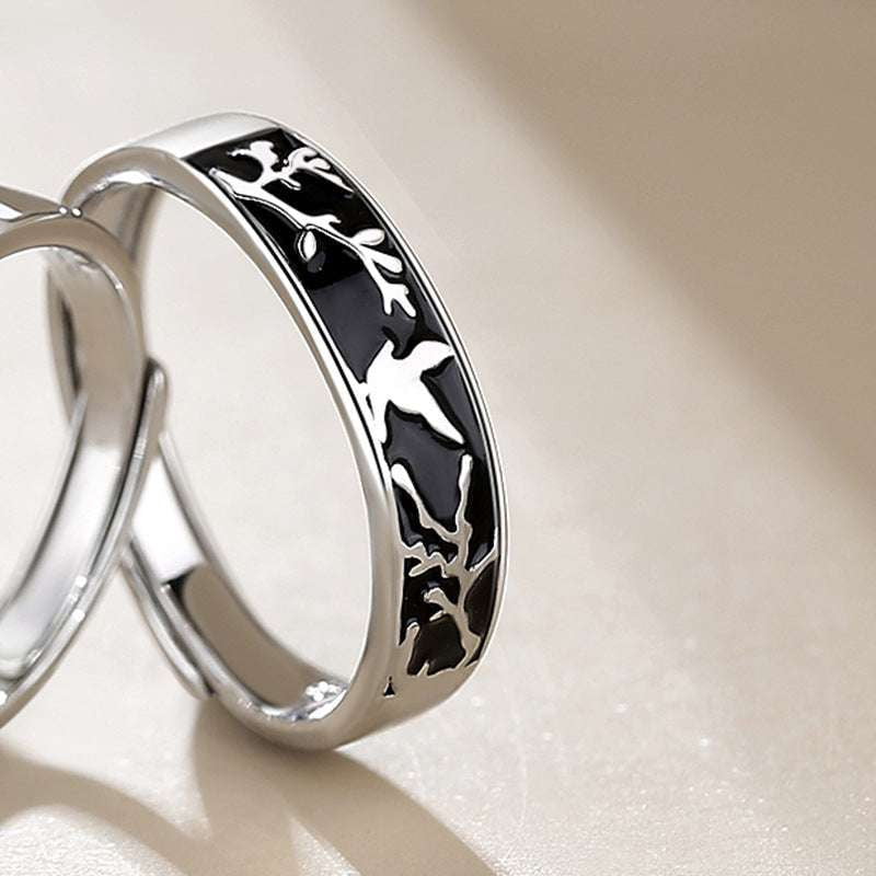 Adjustable Couple Rings, Animal Zodiac Jewelry, Electroplated Silver Ring - available at Sparq Mart