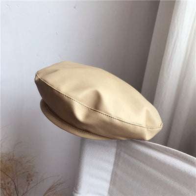 Adjustable Painter Cap, Leather Beret Hat, PU Beret Accessory - available at Sparq Mart