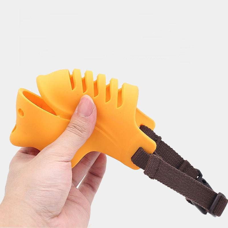 Adjustable Dog Muzzle, Rhino Shape Muzzle, Silicone Dog Muzzle - available at Sparq Mart