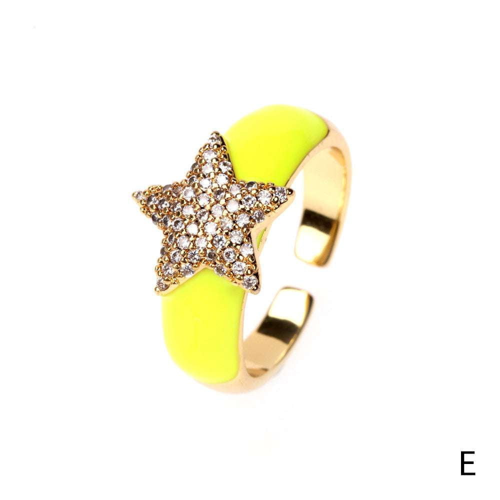 Adjustable Personality Ring, Temperament Ring Fashion, Zircon Index Ring - available at Sparq Mart