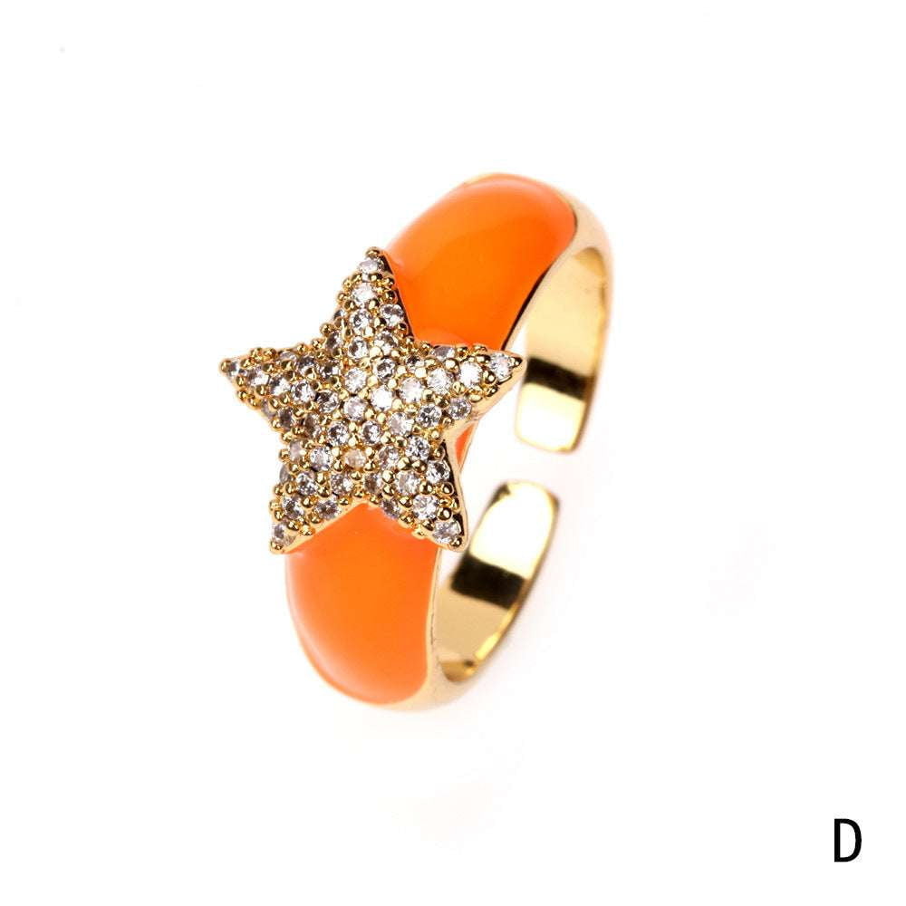 Adjustable Personality Ring, Temperament Ring Fashion, Zircon Index Ring - available at Sparq Mart