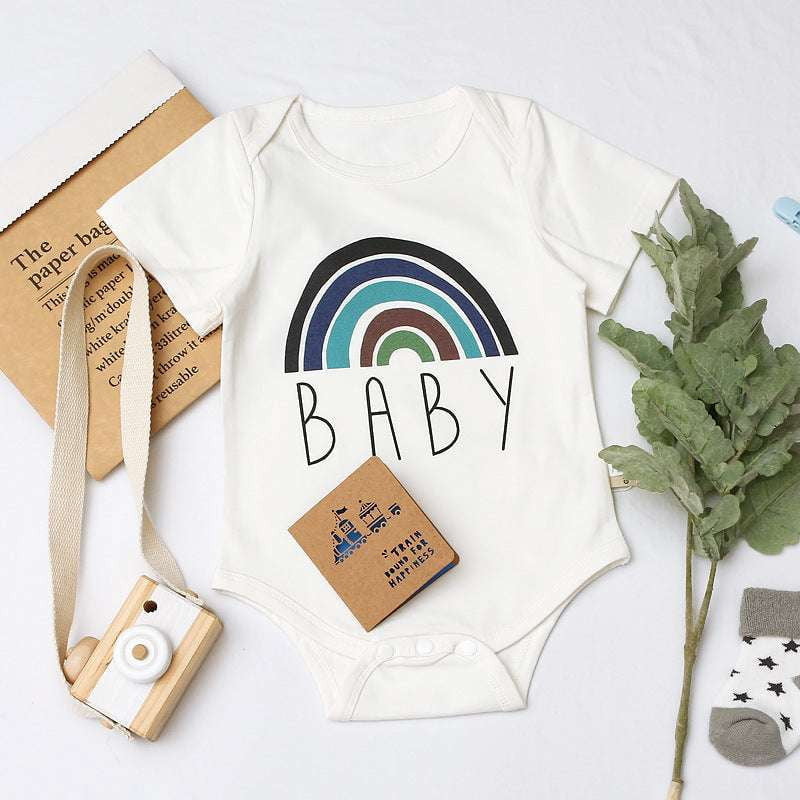 Baby Jumpsuit Outfit, Infant Patterned Onesie, Soft Cotton Romper - available at Sparq Mart