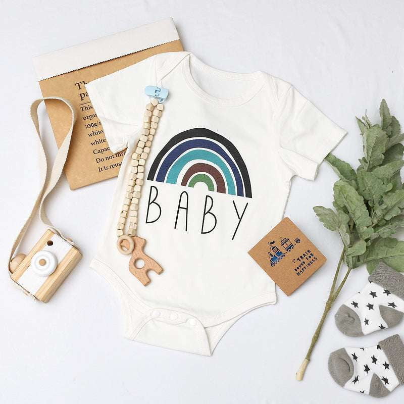 Baby Jumpsuit Outfit, Infant Patterned Onesie, Soft Cotton Romper - available at Sparq Mart