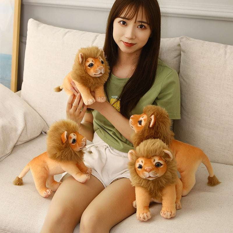Cute Lion Plush, Little Lion Stuffed Animal, Simulation Lion Doll - available at Sparq Mart