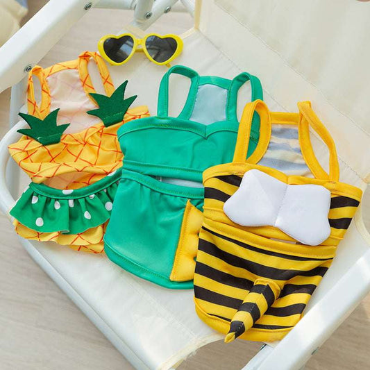Cute Dog Apparel, Dog Suspenders Outfit, Pet Swimwear Bee - available at Sparq Mart