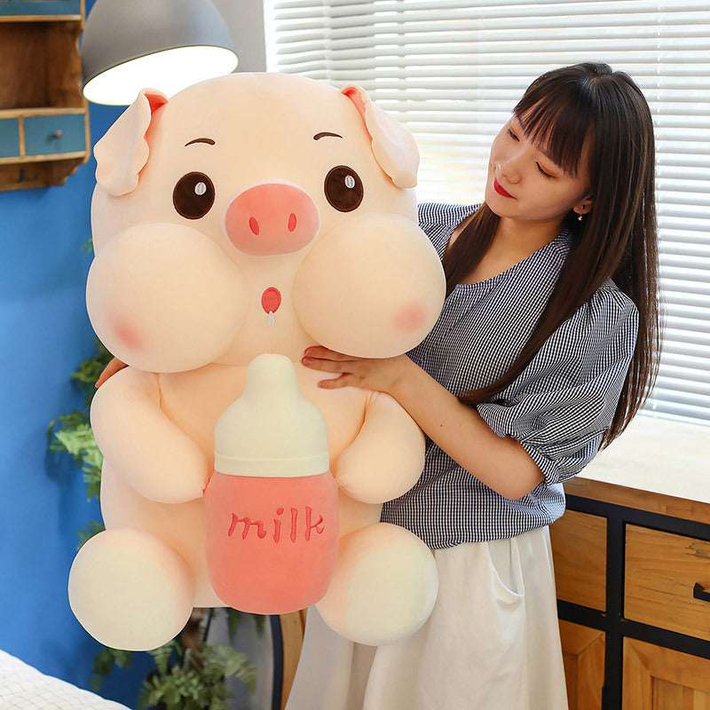 Baby Bottle Pig, Ragdoll Toy, Wholesale Pig Plush - available at Sparq Mart