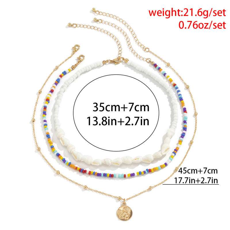 affordable boho necklace, beach holiday necklace, shell necklace - available at Sparq Mart