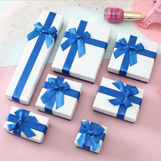 affordable jewelry packaging, jewelry blue bow, jewelry packaging box - available at Sparq Mart
