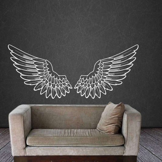 Angel Wings Decal, Wall Decor Sticker, Waterproof Vinyl Stickers - available at Sparq Mart