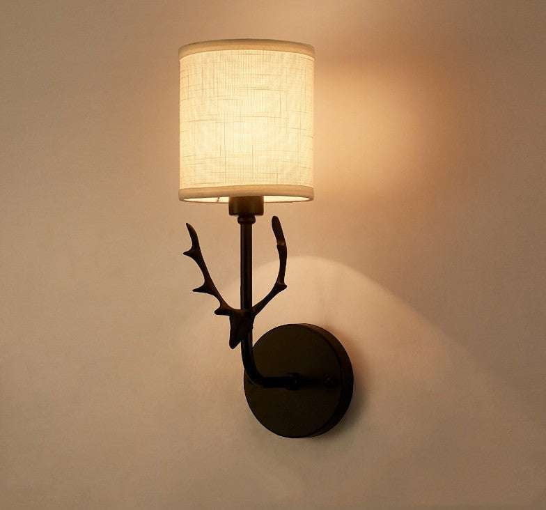 bedside wall sconces, iron antler lamp, living room lighting - available at Sparq Mart