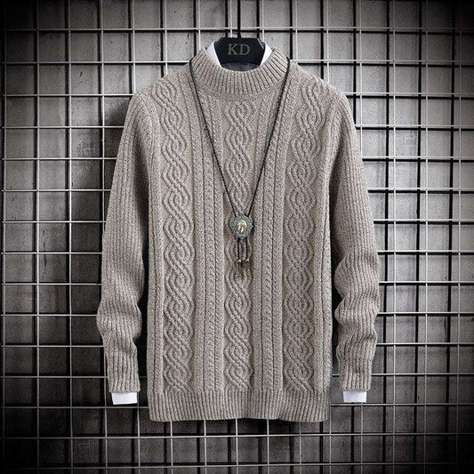 Korean Style Sweaters, Men's Slim Sweaters, Winter High Collar Sweaters - available at Sparq Mart