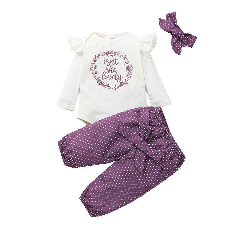 Cotton Baby Outfit, Girls' Trousers Set, Kids Pastoral Suit - available at Sparq Mart