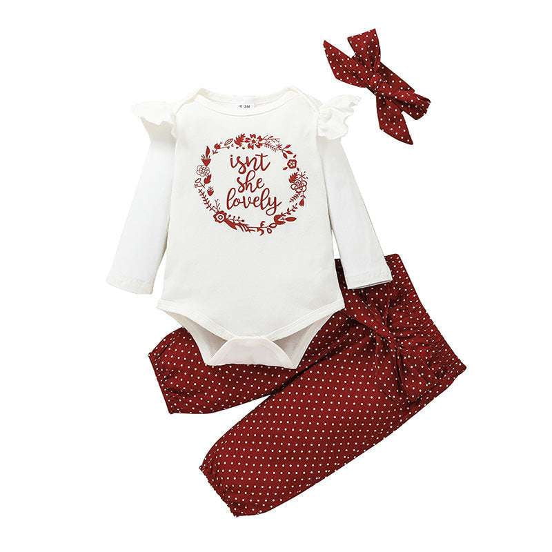 Cotton Baby Outfit, Girls' Trousers Set, Kids Pastoral Suit - available at Sparq Mart