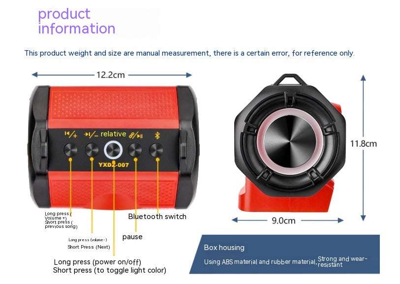 Bluetooth speaker, Dr Mutian Dewei, Mivoch Electric Tools - available at Sparq Mart