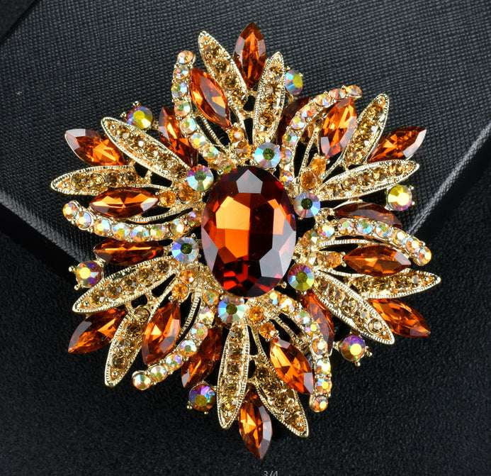 Elegant Brooch Accessory, Pearl Drip Pin, Rhinestone Flower Brooch - available at Sparq Mart