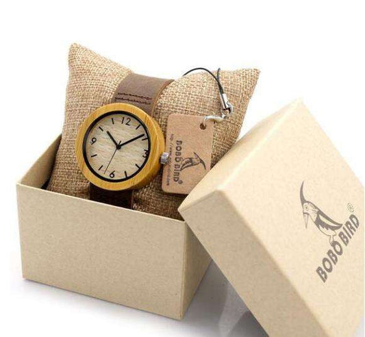 handmade wooden watch, ladies bamboo watch, sustainable timepiece - available at Sparq Mart