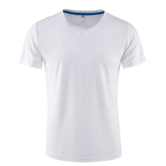 Athletic V-Neck Tee, Men's Quick-Dry Shirt, Performance Running Top - available at Sparq Mart