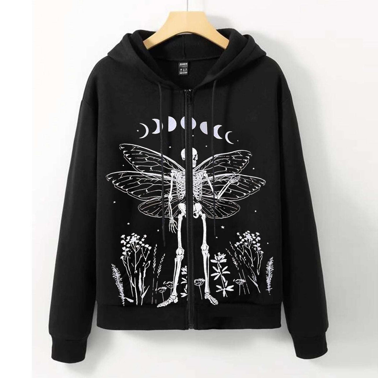 Butterfly Graphic Hoodie, Casual Hoodie Trend, Fashion Drill Sweatshirt - available at Sparq Mart