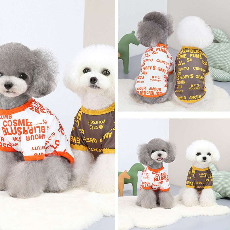 Dog Letter T-Shirt, Pet Apparel Online, Stylish Dog Clothes - available at Sparq Mart