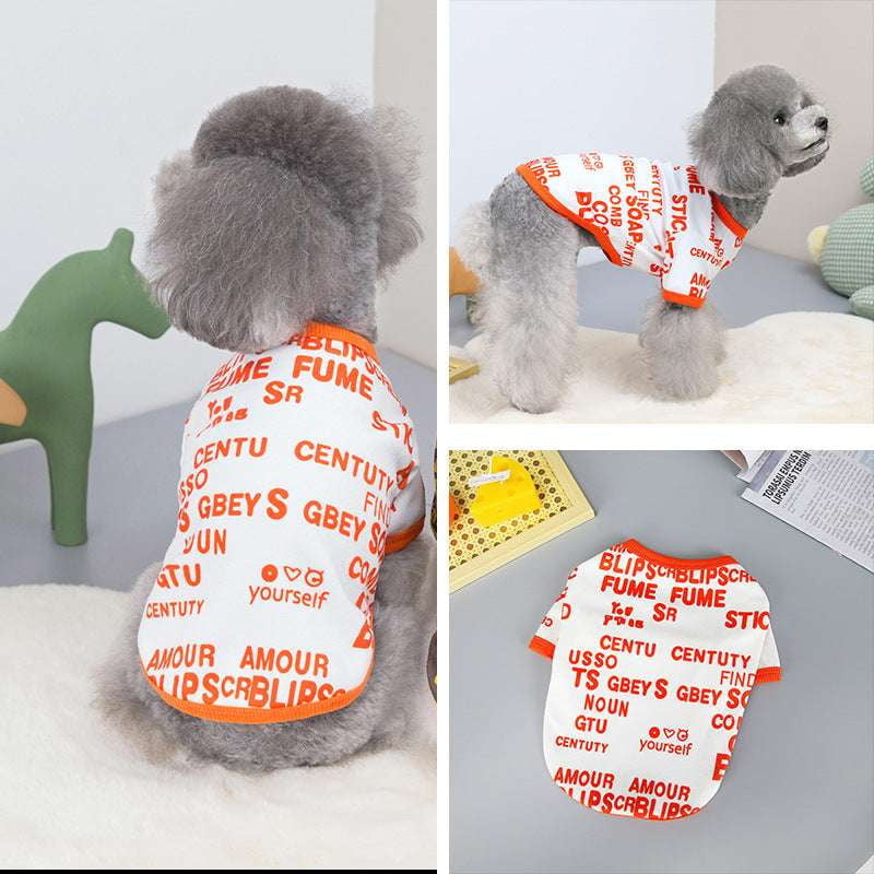 Dog Letter T-Shirt, Pet Apparel Online, Stylish Dog Clothes - available at Sparq Mart