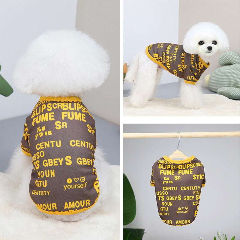 Dog Letter T-Shirt, Pet Apparel Online, Stylish Dog Clothes - available at Sparq Mart