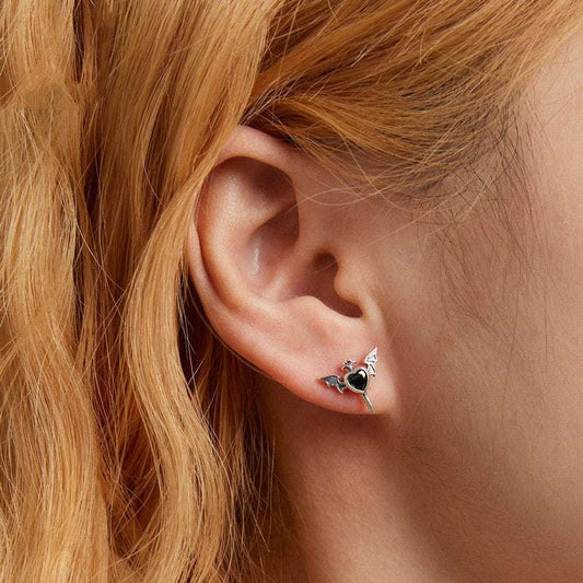 Fashion Wings Jewelry, Heart Earrings Online, Zircon Stud Earrings - available at Sparq Mart