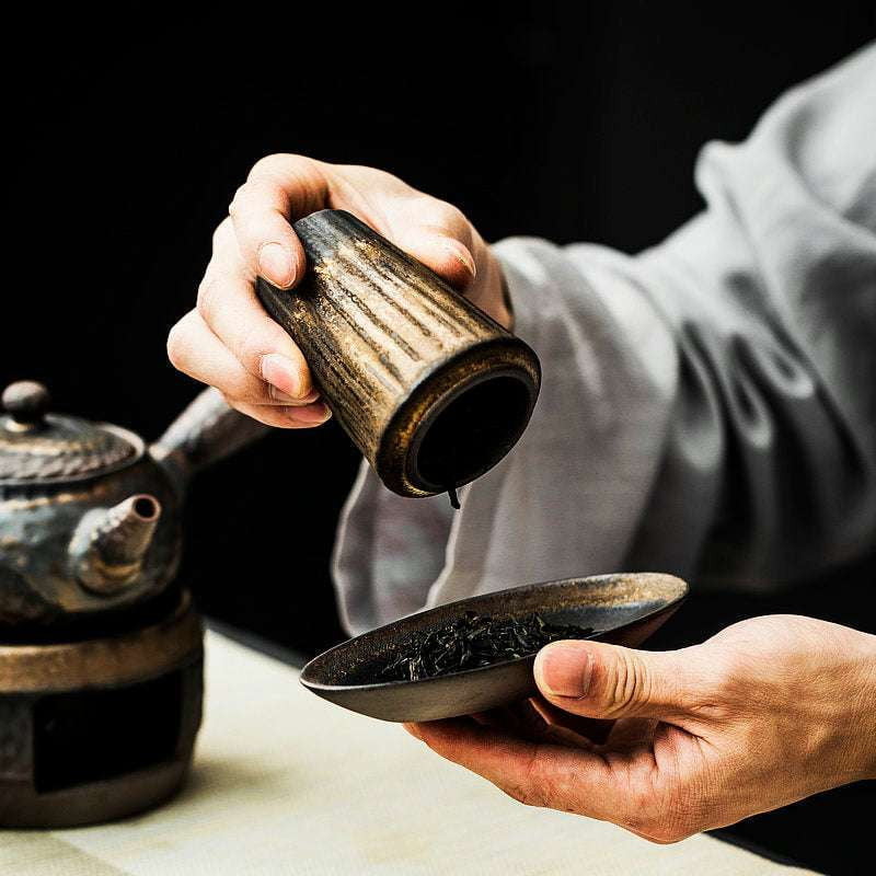 Handmade tea storage, Kanyama tea caddy, Stoneware tea container - available at Sparq Mart