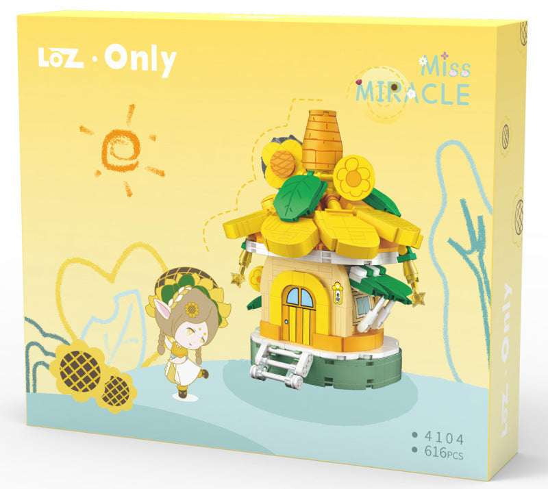 colorful block model, creative particle blocks, mushroom building toy - available at Sparq Mart