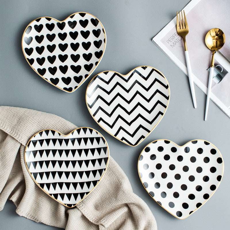 Ceramic Serving Dish, Heart Dinner Plate, Heart-Shaped Dinnerware - available at Sparq Mart