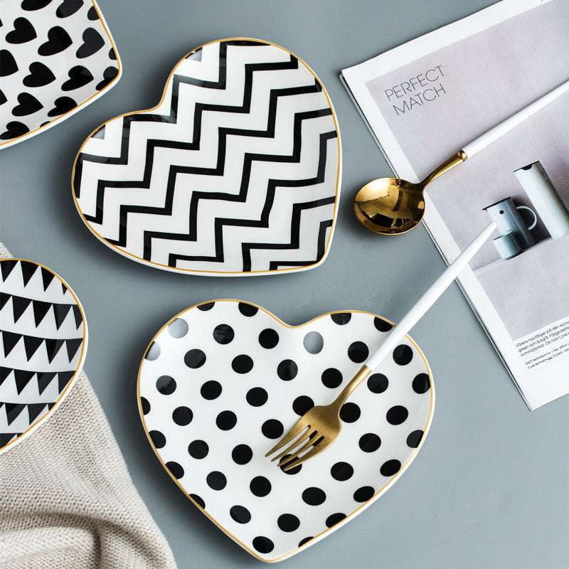 Ceramic Serving Dish, Heart Dinner Plate, Heart-Shaped Dinnerware - available at Sparq Mart