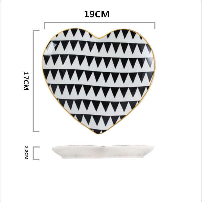 Ceramic Serving Dish, Heart Dinner Plate, Heart-Shaped Dinnerware - available at Sparq Mart