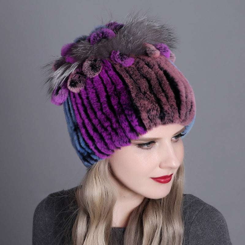 Hand-Knitted Wool Beanies, Ladies Colorful Beanie Caps, Women's Winter Knit Hats - available at Sparq Mart