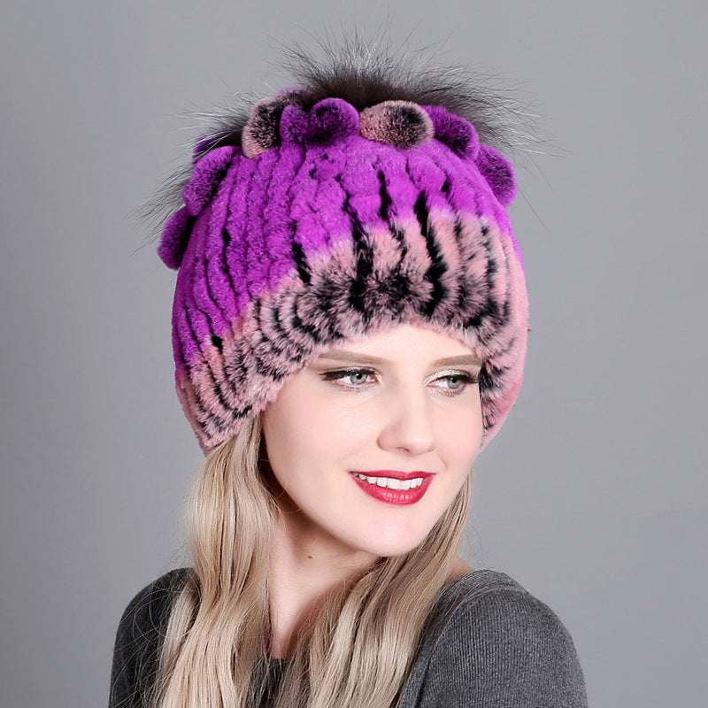 Hand-Knitted Wool Beanies, Ladies Colorful Beanie Caps, Women's Winter Knit Hats - available at Sparq Mart