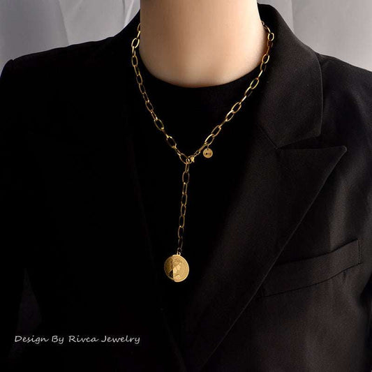 Silver Sweater Chain Gold Necklace Accessory Trendy Sweater Chain - available at Sparq Mart