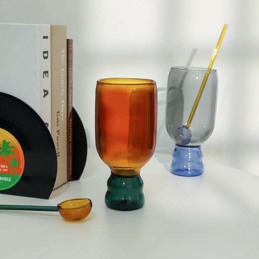 Borosilicate Glass Cup, Colorful Glassware Set, High Temperature Glass - available at Sparq Mart