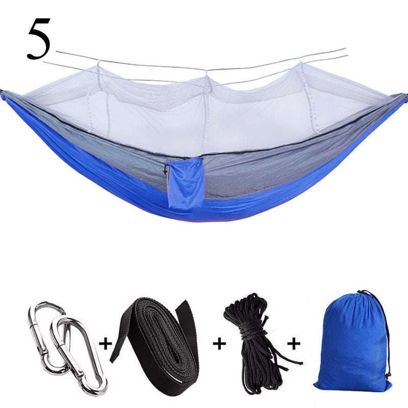 Camping Hammock with Net, Durable Nylon Hammock, Portable Outdoor Hammock - available at Sparq Mart