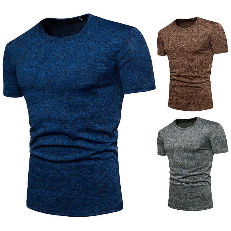 Casual Short Sleeve Tee, Cotton Blend T-Shirt, Stretchable Cotton Tee - available at Sparq Mart