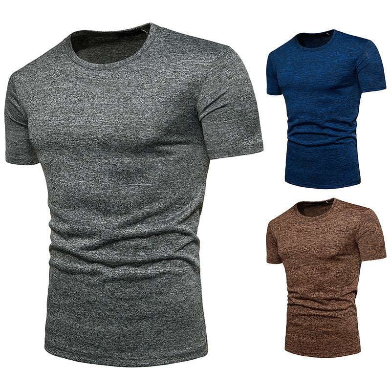 Casual Short Sleeve Tee, Cotton Blend T-Shirt, Stretchable Cotton Tee - available at Sparq Mart