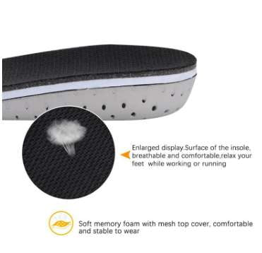 Arch Support Insoles, Height-Increase Shoe Inserts, Invisible Heel Lifts - available at Sparq Mart