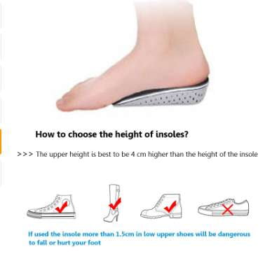 Arch Support Insoles, Height-Increase Shoe Inserts, Invisible Heel Lifts - available at Sparq Mart