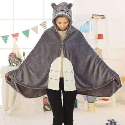 Cartoon Shawl Blanket, Cute Cozy Throws, Flannel Nap Shawl - available at Sparq Mart