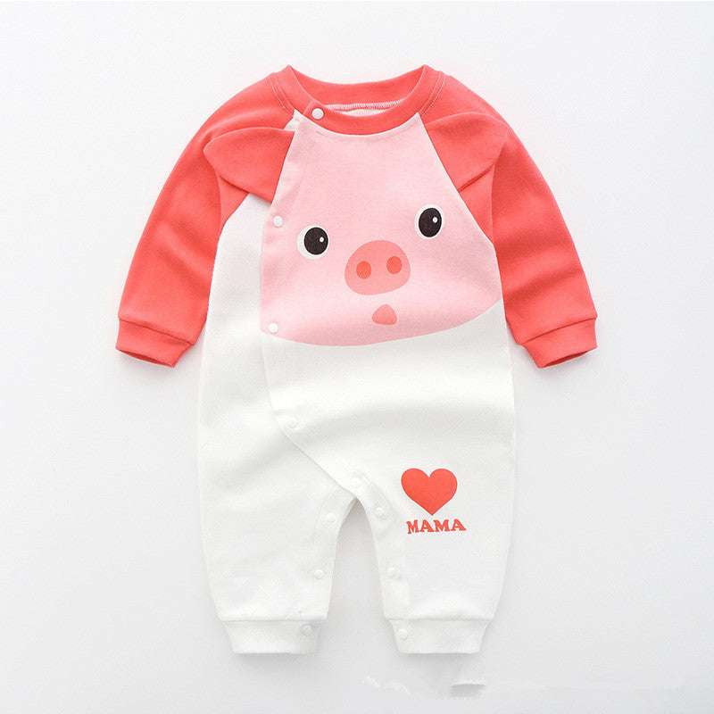 Cotton Baby Romper, Infant Winter Pajamas, Long-sleeve Romper Outfit - available at Sparq Mart