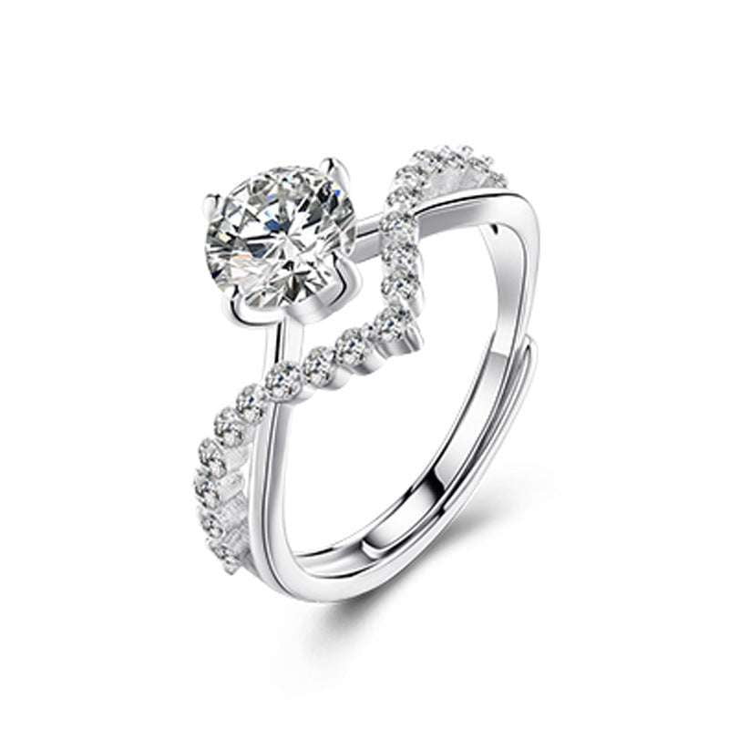 adjustable crown ring, copper moissanite ring, crown zircon ring - available at Sparq Mart