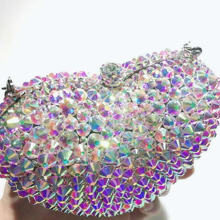 diamond party purse, elegant evening bags, luxury crystal clutch - available at Sparq Mart