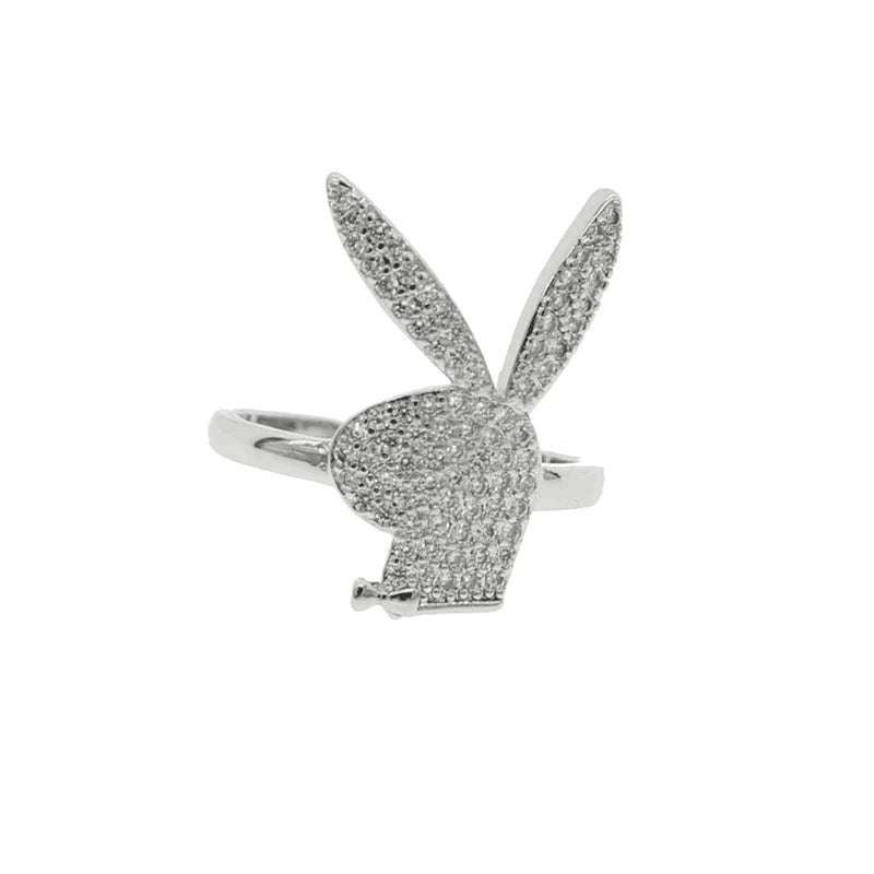 Custom Hip-Hop Ring, Micro-Set Opal Ring, Rabbit Design Jewelry - available at Sparq Mart