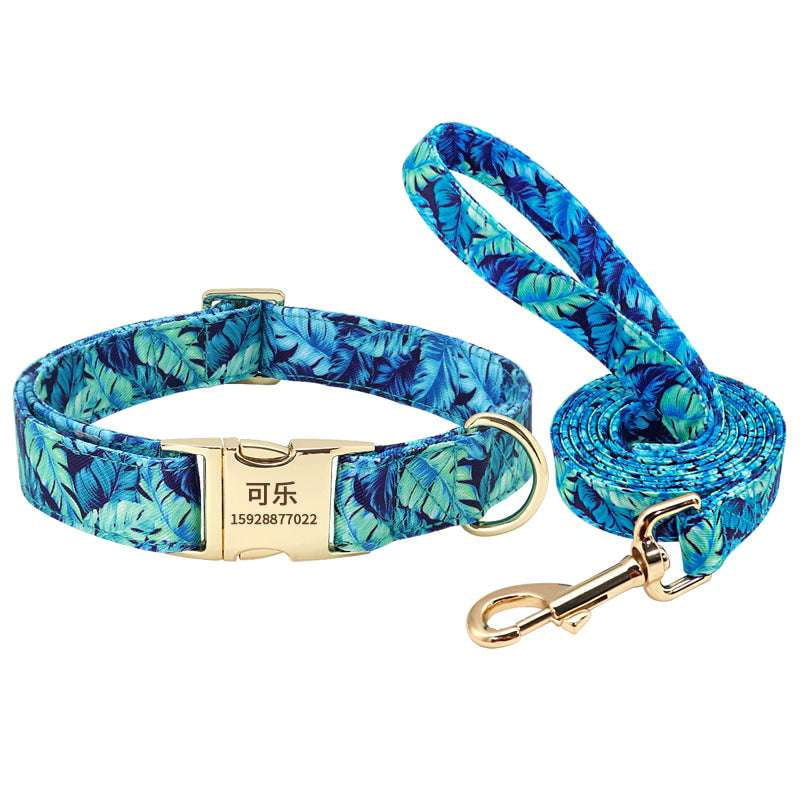 Anti-Lost Pet Collar, Floral Dog Collar, Personalized Dog Collars - available at Sparq Mart