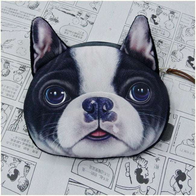 Cat Face Purse, Dog Coin Wallet, Makeup Buggy Bag - available at Sparq Mart